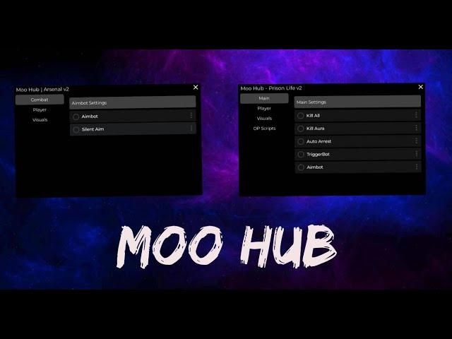 | Moo Hub Roblox Script Hub | Arsenal + Prison Life | Supports Level 3 Exploits | Undetected 