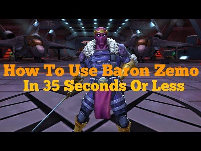 How To Use Baron Zemo In 35 Seconds Or Less