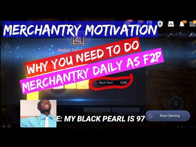 Why You Need To Do Merch Daily As F2P | Merchantry Motivation | 1 Week Rewards | Black Desert Mobile