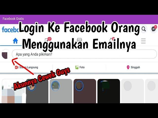 LOGIN FACEBOOK ORANG PAKAI EMAILNYA