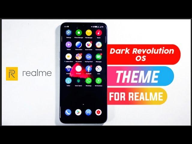 Dark Revolution OS Theme for Realme Ui and ColorOS 7 best Cool Theme For Realme & Oppo Phones