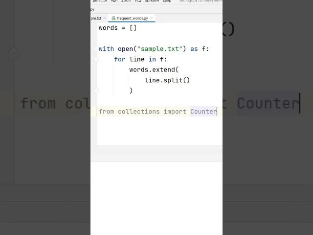 Python program to count most frequent words in a file #shorts #viral