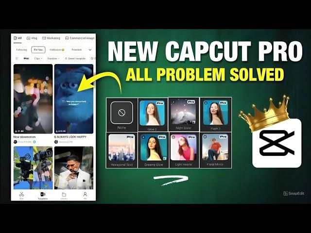 CapCut PRO Latest Update  | All Problem Solved | Fix Template No Internet Connection Problem