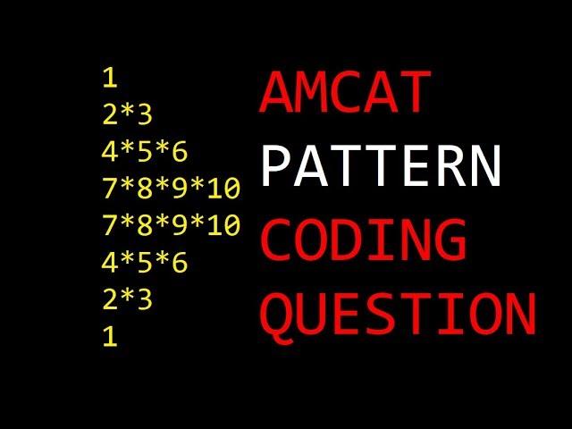 Amcat latest pattern progran coding question