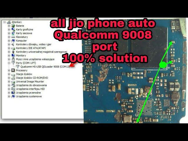 jio f220b auto qualcomm 9008 port \\ jio phone auto 9008 port easy solution only one jumper in hindi