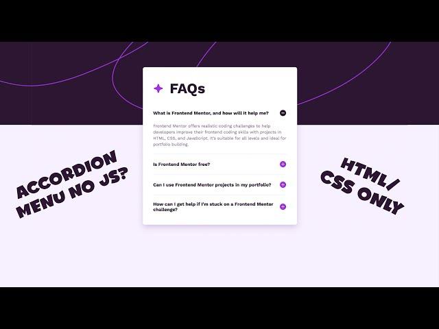 FAQ accordion HTML/CSS Only - Frontend Mentor Challenge