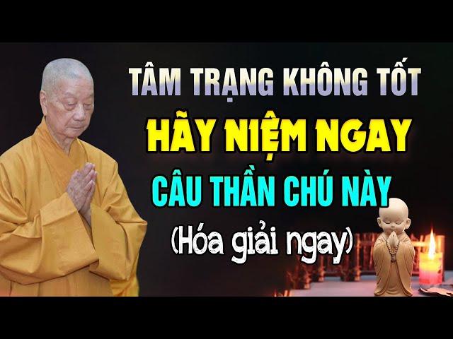 Khi Tâm Trạng Không Tốt Hãy Niệm CÂU THẦN CHÚ NÀY, Hóa Giải Ngay - HT. Thích Trí Quảng