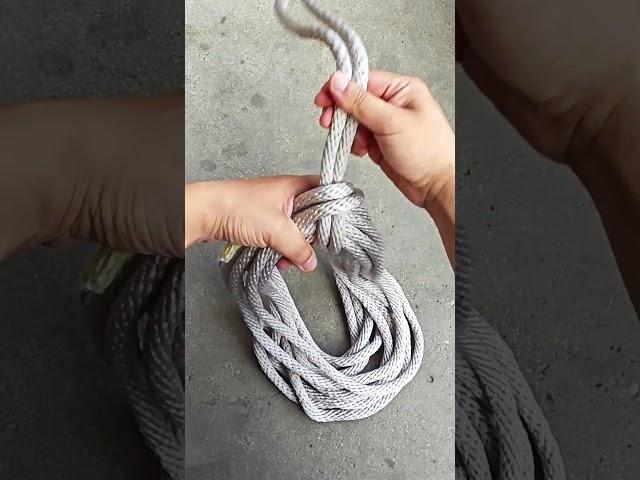 Simple and effective way to store rope, convenient for next use