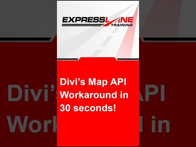 Divi Map Google API workaround #Shorts