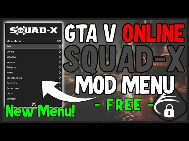 Squad-X Mod Menu v1.0 | FREE GTA V Mod Menu | Easy Injection! | + Recovery Options! | Tutorial