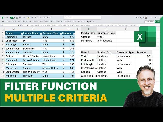 Excel FILTER Function Multiple Criteria | AND OR Criteria