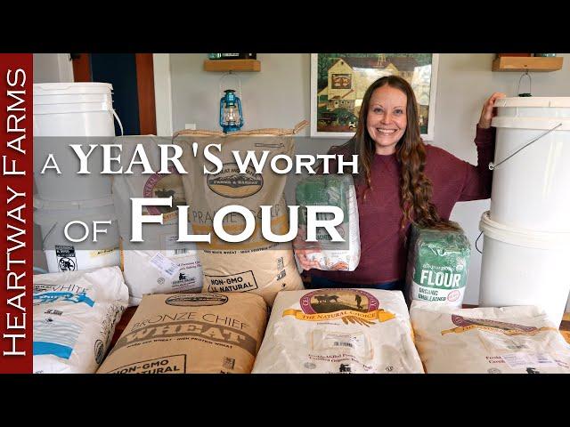 How to stock up and STORE a year's worth of flour | Long-term food storage | Prepping