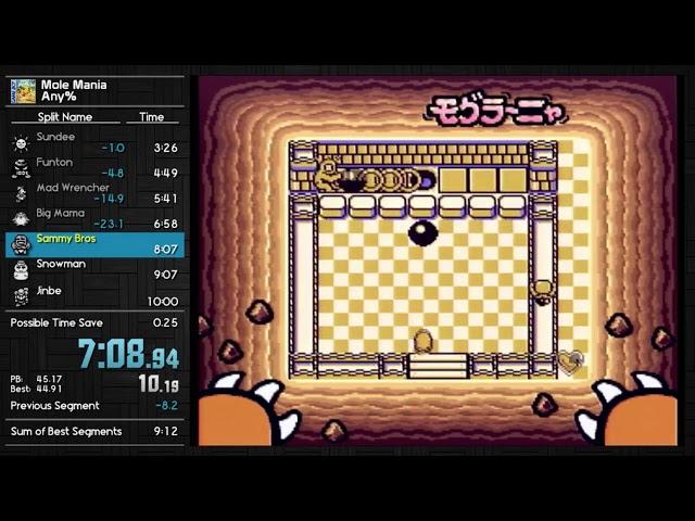 Mole Mania - Any% in 9:54