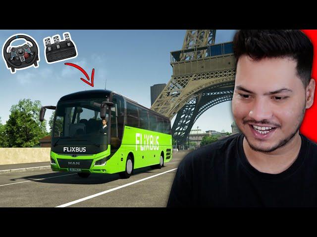 Driving BUS in Germany With Real Steering Wheel - LOGITECH G29 - Fernbus Simulator