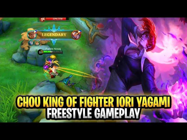 CHOU KING OF FIGHTER IORI YAGAMI SKIN Gameplay | Mobile Legends: Bang Bang