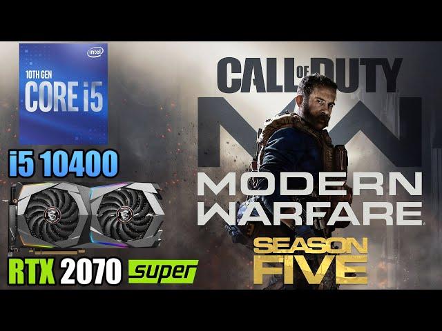 COD: Modern Warfare - RTX 2070 Super + i5 10400 - 1080p, 1440p & 4K - High & Low Settings - Season 5