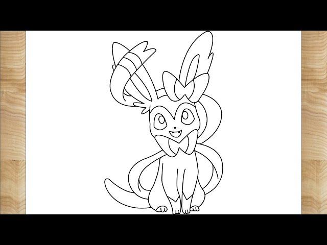 How To Draw Sylveon From Pokemon | Bloomy Drawing