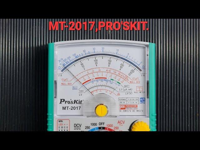 MT-2017 PRO'SKIT ANALOG MULTIMETER.   1 . VIDEO.(REVISÍON).