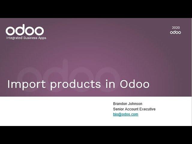 Easy way to import products and update their quantity in Odoo 14