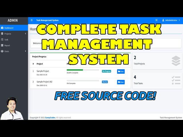 Complete Task Management System using PHP/MySQL | Free Source Code Download