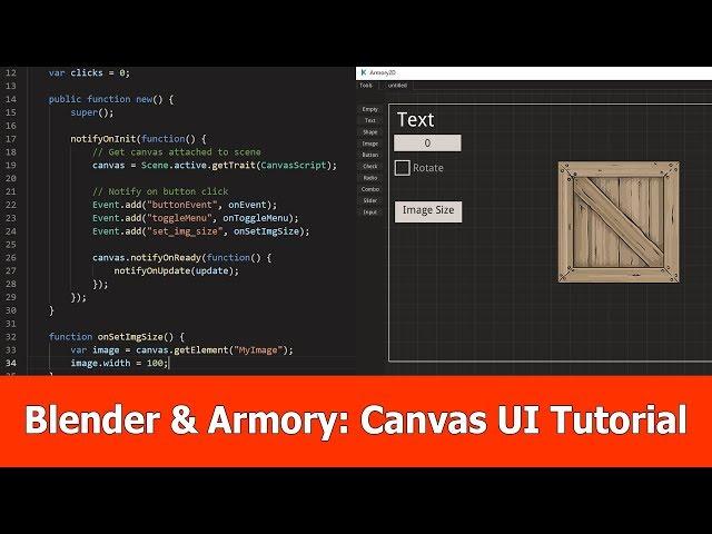 Armory 3D & Blender : Canvas UI Tutorial