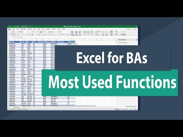 How Business Analysts Use Excel  - Business Analysis Software Tutorial