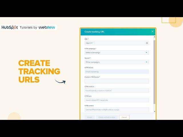 How to create tracking URLs in HubSpot