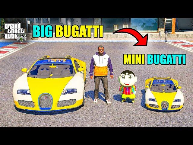 Franklin Bugatti VS Shinchan Mini Bugatti in GTA 5 || JNK GAMER