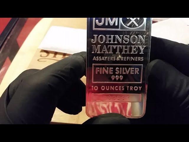 2  Johnson Matthey 10 ounce bars from Monument metals