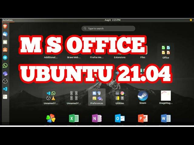 HOW TO INSTALL M S OFFICE IN UBUNTU | 2021 GUIDE |