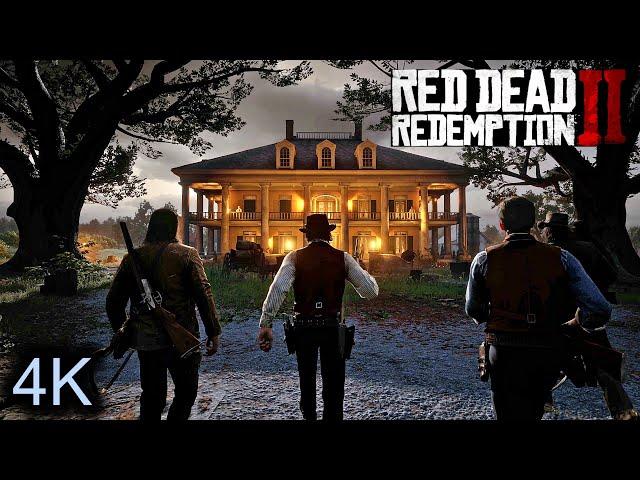 RDR2 PC - Attacking the Braithwaite Manor (Full Mission) [4K NO HUD]