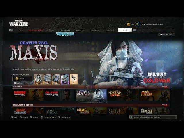 Call Of Duty Warzone/Cold War Deaths Veil Maxis Bundle