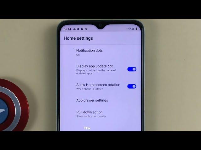 How to turn on/off Allow Home screen rotation on Realme C35 Android 11