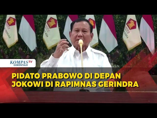 Pidato Prabowo depan Jokowi di Rapimnas Gerindra: Terima Kasih Pak Jokowi Kami di Belakang Bapak.