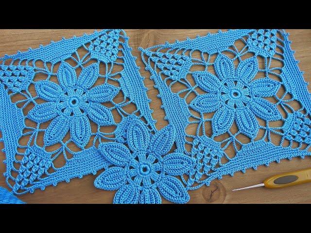 Очаровательные КВАДРАТНЫЕ МОТИВЫ вязание крючком МКSUPER Beautiful Pattern Crochet square motifs