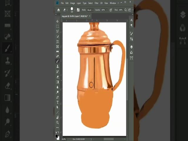 Realistic Shinny Cooper jug in Photoshop| Profy Fx || #shorts #viral #ytshorts #youtubeshorts #video