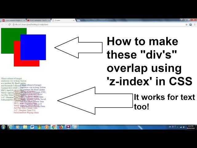 How To Make "div's" Overlap With 'z-index' In CSS