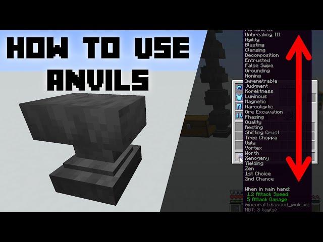 How to Properly Use an Anvil and Apply more than 30 Enchantments to an Item.