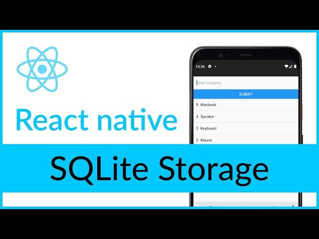 React native SQLite storage tutorial