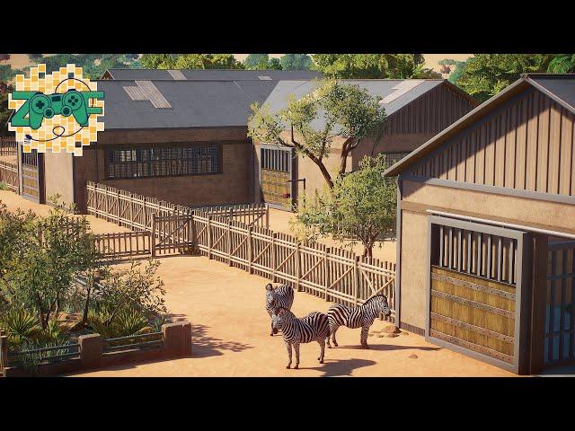 Zebra and Gazelle Backstage Area | Planet Zoo Speed Build | Limpopo EP7