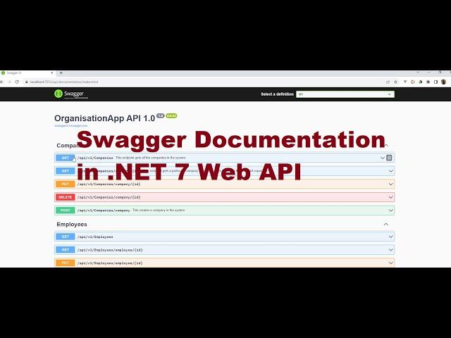 Swagger Documentation | .NET 7 Web API - Tutorial 8