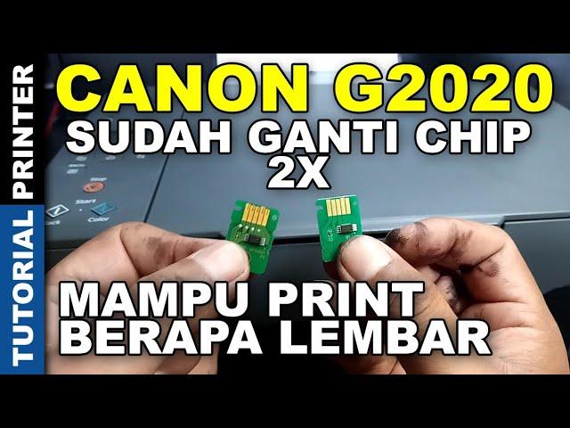 Printer Canon G2020 Ini Sudah Ganti Chip Resetter Maintenance Cartridge 2X Mampu Print Berapa Lembar