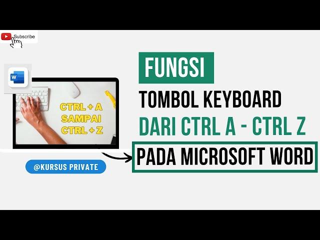 FUNGSI TOMBOL KEYBOARD KOMBINASI CTRL + A SAMPAI Z || 5 MENIT LANGSUNG FAHAM‼️