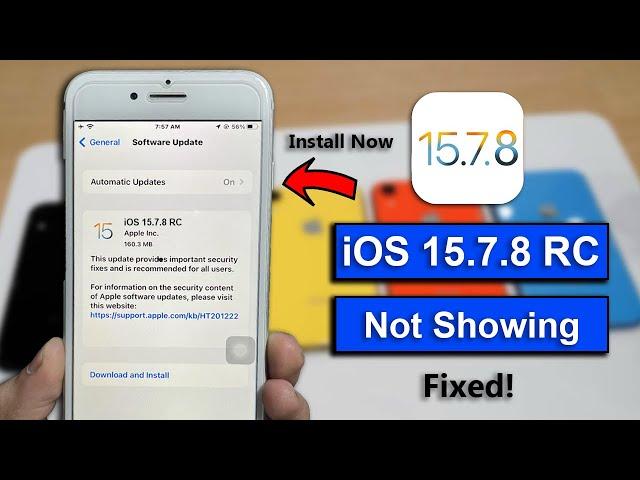 iOS 15.7.8 RC update not showing on iPhone 6s, 7 - Fixed! || Install Now