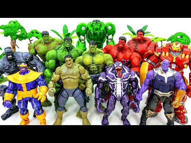 Marvel Avengers HULK, RED HULK, HULK SMASH Collection GO! Defeat Villains Army Battle #Toysplaytime