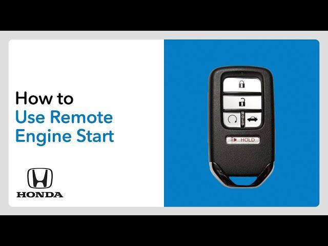 How to Use Remote Engine Start