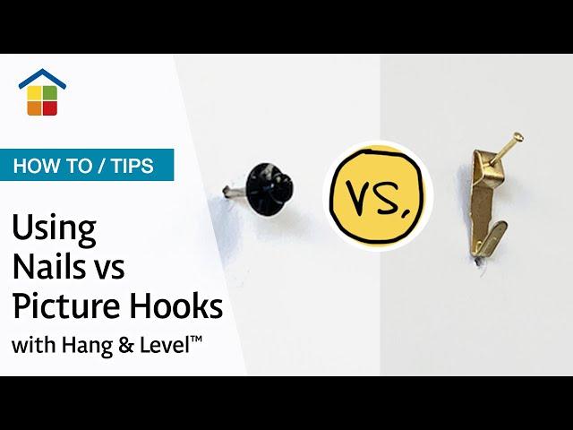 How to use the Hang & Level™ picture hanging tool with different nails and picture hooks