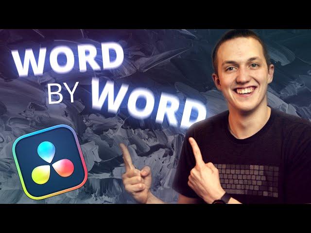 Easy Word by Word Animation in DaVinci Resolve 19!