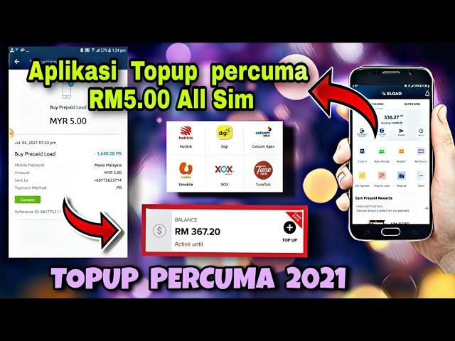 TOPUP PERCUMA 2021 !! APLIKASI TOPUP FREE RM5 ( Maxis , Celcom , Digi , Umobile )