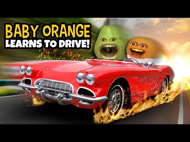 BABY ORANGE learns to DRIVE! (Annoying Orange)